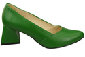 Dámské Lodičky Zelená Pravá Kůže Špičatá Špička Podpatek ElitaBut 221