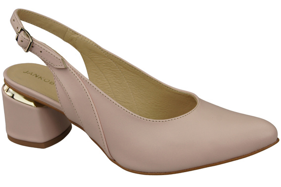 Dámské sandály Powder Pink Natural Leather 196 ElitaBut