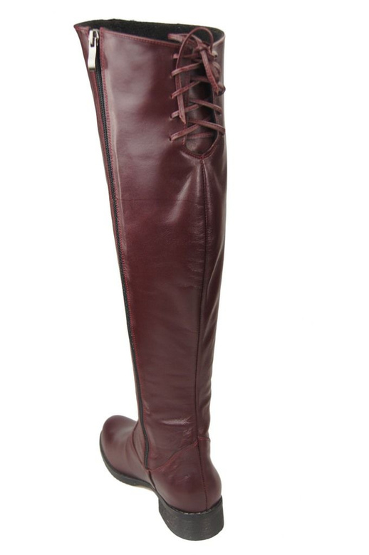 Dámská obuv Maroon Muskegon kozačky nad kolena Natural leather 121 ElitaBut