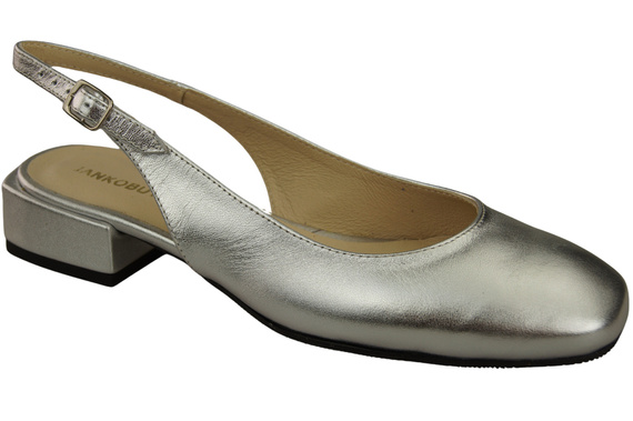 Dámská obuv Sandály Stříbrný plochý podpatek Přírodní kůže 206 ElitaBut