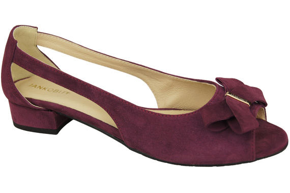 Dámské sandály Maroon Natural Suede Leather 994 Z Kombinace stylu a pohodlí ElitaBut