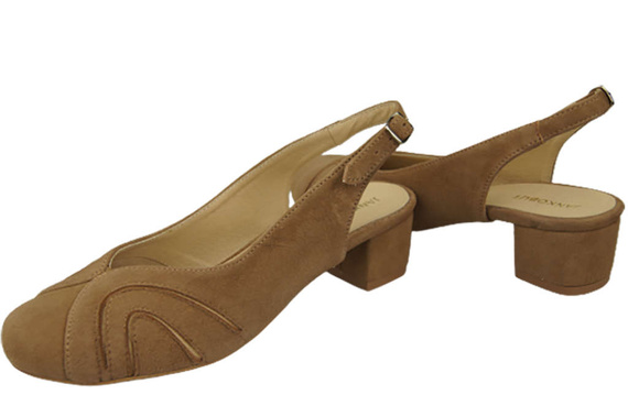Dámská obuv Přírodní kůže Semišové sandály Olive 842 Z ElitaBut
