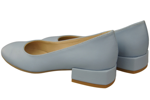 Pohodlná dámská obuv Pumpkins Bright Blue Flat Natural Leather 204 ElitaBut