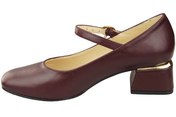 Dámská obuv Strap pumps Maroon Natural Leather 202 ElitaBut