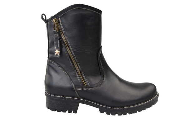 Dámské boty z přírodní kůže Black 122 ElitaBut