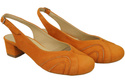 Dámská obuv Přírodní semišové sandály Oranžová 842 Z ElitaBut