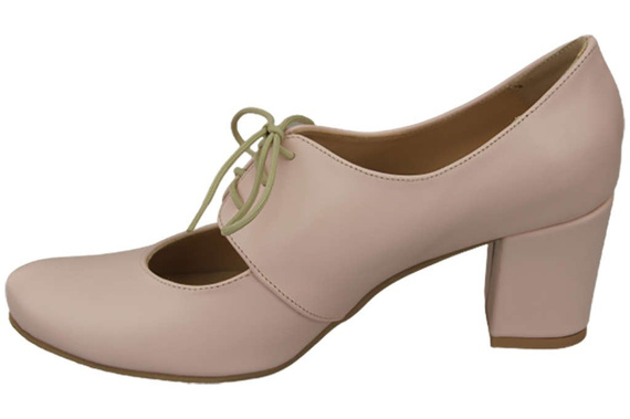 Obuv Dámské polobotky z přírodní kůže Powder pink 161 ElitaBut