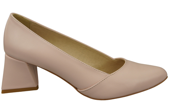 Dámské Lodičky Pudrově růžová Pravá Kůže Špičatá Špička Podpatek ElitaBut 221