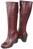 Obuv Dámské kotníkové boty Přírodní kůže Maroon 745 ElitaBut