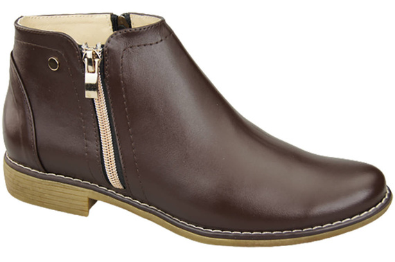 Jarní dámská obuv Kozačky z přírodní kůže Chocolate 872 ElitaBut