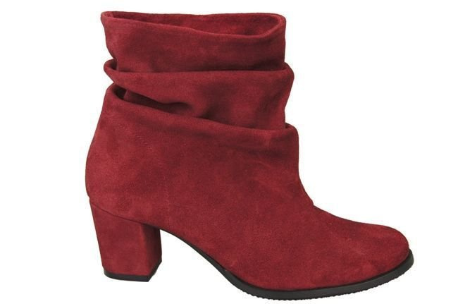 Dámská obuv Přírodní kůže Maroon kozačky 986 ElitaBut