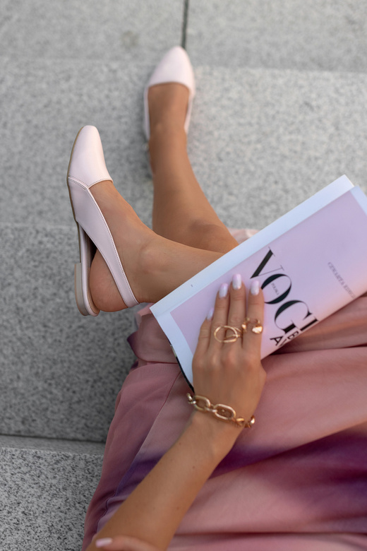 Dámská obuv Sandály Powder Pink Natural Leather 996 ElitaBut