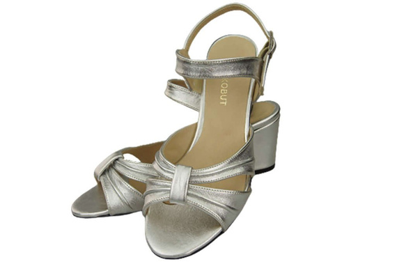 Dámská obuv Stříbrné sandály Přírodní kůže 168 ElitaBut