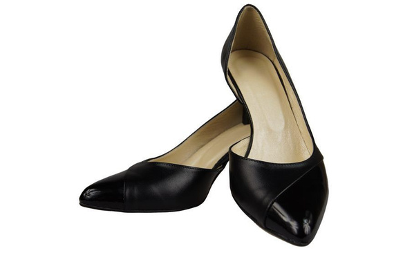 Dámská obuv Přírodní kožené lodičky Black 898 ElitaBut