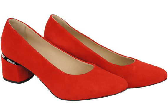 Dámská obuv Červená semišová kůže 143 Z ElitaBut