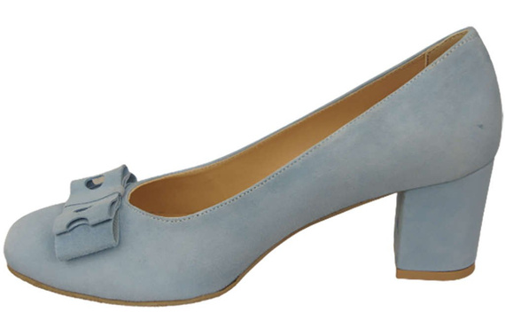 Dámská obuv Modré semišové kožené lodičky 163 ElitaBut