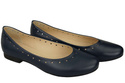 Dámské pohodlné baleríny z přírodní kůže Navy Blue 162 ElitaBut