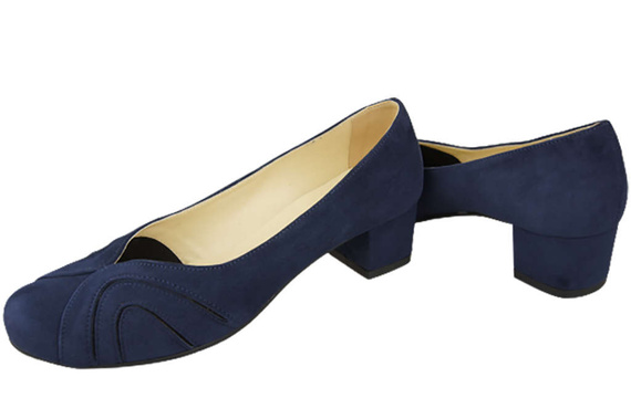 Dámská obuv Dámské lodičky z přírodní kůže a semiše Granátové jablko786 Z ElitaBut