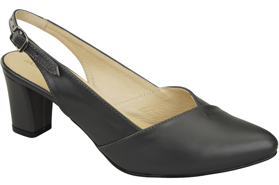 Dámské sandály na podpatku z přírodní kůže 217 ElitaBut