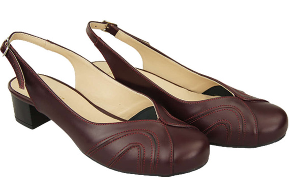 Dámská obuv Přírodní kůže Sandály Maroon 842 ElitaBut