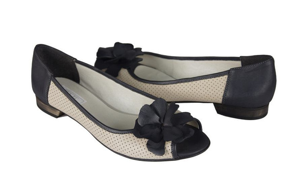 Dámské baleríny Přírodní kůže Námořnická modrá 710 ElitaBut