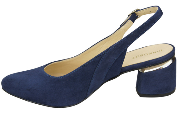Dámské sandály z přírodní semišové kůže Navy Blue Elegance and Comfort 196 Od ElitaBut