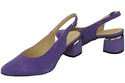 Dámské sandály z přírodní semišové kůže Fialová Elegance a pohodlí 196 Od ElitaBut