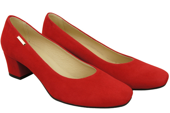 Pohodlná dámská obuv Red Suede Leather 172 Z ElitaBut