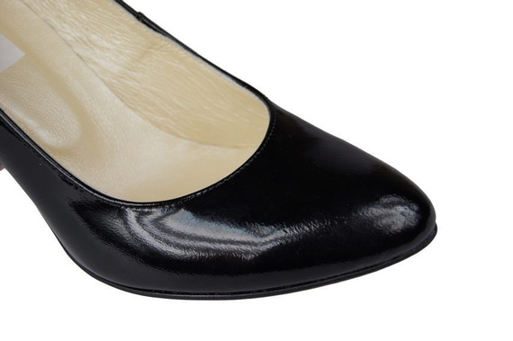 Dámská obuv Dámské kožené lodičky Black Lacquered 764 ElitaBut