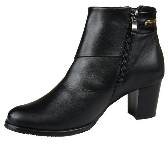 Obuv Dámské kozačky zateplené přírodní kůže Black 880 Z ElitaBut