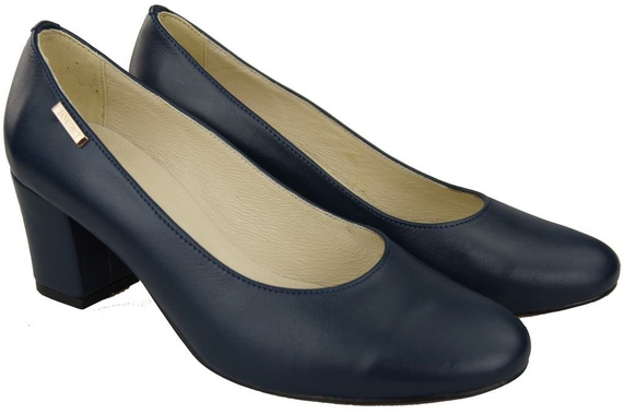 Dámská obuv Navy Blue Faced Leather 125 ElitaBut Natural