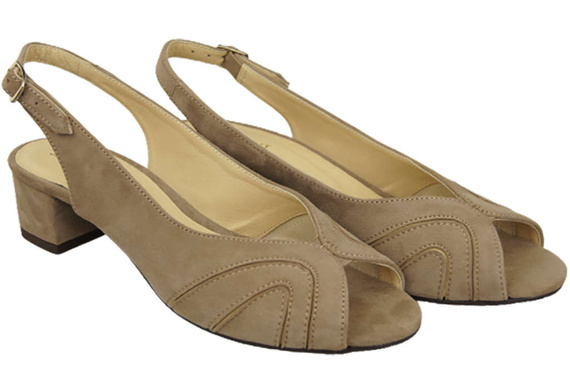 Dámská obuv Sandály semišové Cappuccino Dark 991 ElitaBut