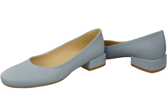 Pohodlná dámská obuv Pumpkins Bright Blue Flat Natural Leather 204 ElitaBut