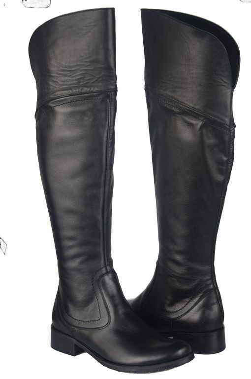 Dámské boty Black Musketeers High over the knee natural leather 638 ElitaBut