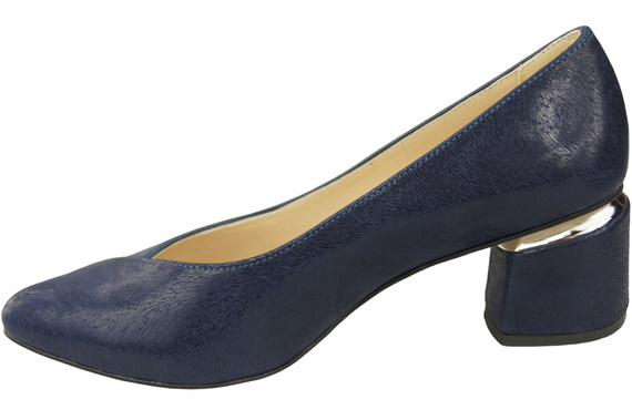 Výjimečné dámské námořnicky modré boty z přírodní kůže Pocit luxusu na nohou 191 ElitaBut