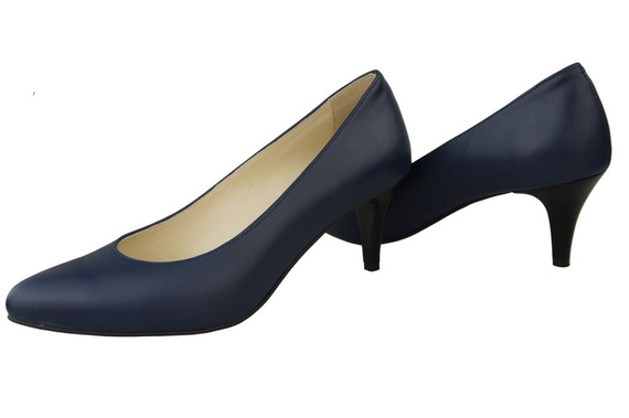 Dámská obuv Dámské lodičky z přírodní kůže Námořnická modř 825 ElitaBut