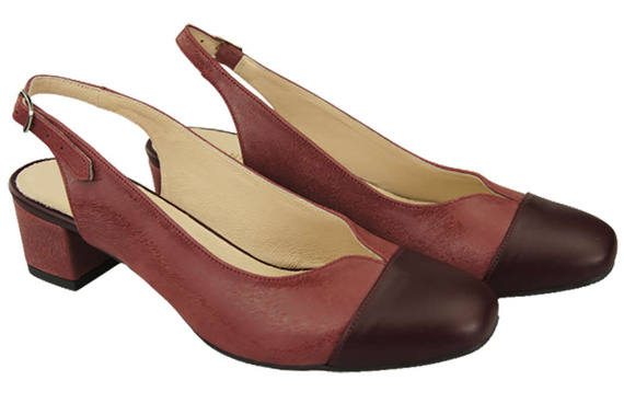 Dámská obuv Sandály z přírodní kůže 165 Maroon ElitaBut