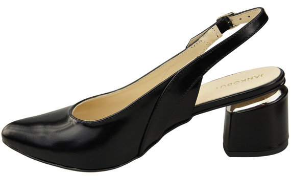 Dámská obuv Sandály černé lesklé přírodní kůže 196 ElitaBut