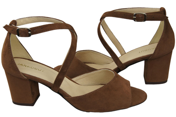 Dámská obuv Sandály Hnědá semišová kůže 111 ElitaBut