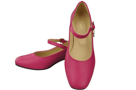 Dámská obuv Dámské lodičky s páskem Fialová přírodní kůže 202 ElitaBut