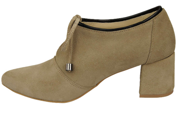Dámská obuv Beige Natural Velour Leather 183 ElitaBut