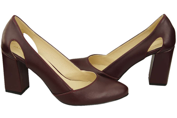 Dámská obuv Maroon Natural Leather pumps 184 ElitaBut
