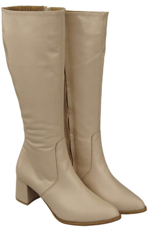 Dámské kozačky Classic Cappuccino Bright natural leather 175 ElitaBut