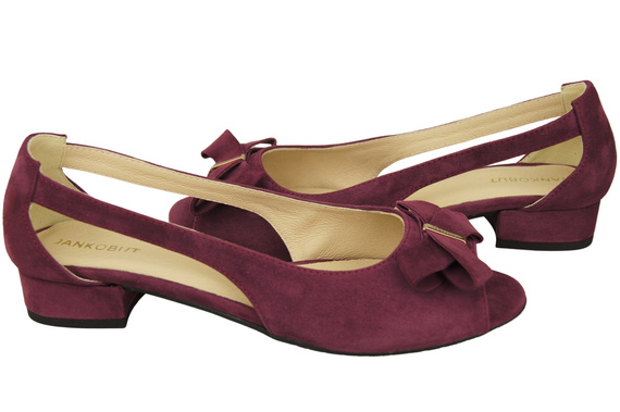 Dámské sandály Maroon Natural Suede Leather 994 Z Kombinace stylu a pohodlí ElitaBut
