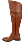 Dámské boty Brown Musketeers High over the knee natural leather 638 ElitaBut