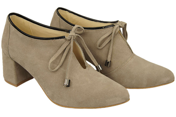 Dámské boty Obuv Cappuccino Dark Natural Velour Leather 183 ElitaBut