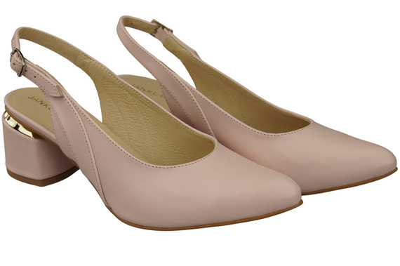 Dámské sandály Powder Pink Natural Leather 196 ElitaBut