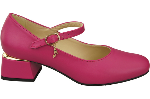 Dámská obuv Dámské lodičky s páskem Fialová přírodní kůže 202 ElitaBut