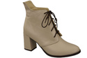 Dámské boty Cappuccino Bright lace-up Zimní přírodní kůže 174 Od ElitaBut