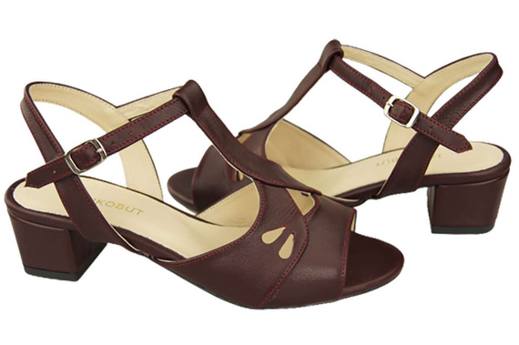 Dámská obuv Sandály Maroon Natural Leather 169 ElitaBut